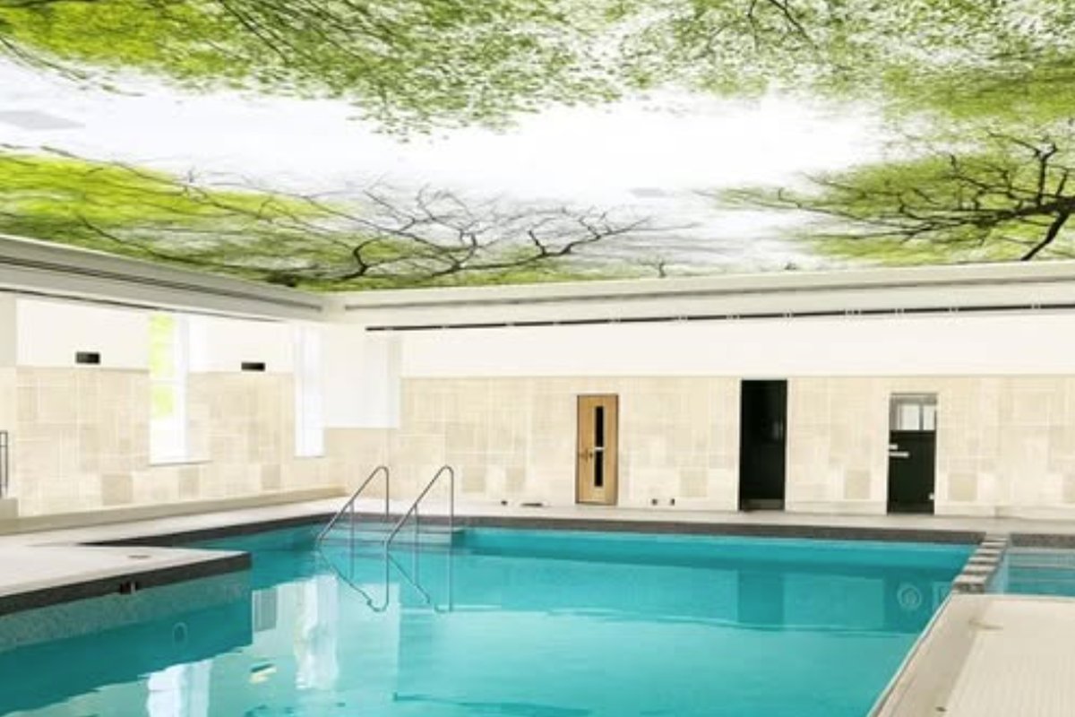 Pool area architectural render